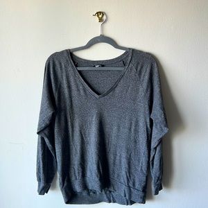TNA (Aritzia) light gray sweater. V neck, 7/8 sleeve. Very comfortable and soft.